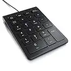 aplic - Numpad Wired Numeric Keyboard, USB Numpad External, Keypad Mini Keyboard, 22 Keys, USB Type A Wired Keyboard, Numeric Keypad with 10 Multi-Function Keys, Multimedia, PC laptop notebook