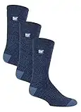 HEAT HOLDERS 3 Paires Homme Chaussettes Thermiques Chaussettes pour Grand Friod (39-45, Bleu)