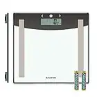 Salter Glass Body Analyser Bathroom Scales, Digital Electronic Scale for Precise Weighing, Easy Read Display Measure Weight Fat Water BMI, Step-On Instant Reading, Metric, Imperial, 15 Year Guarantee