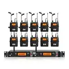 XTUGA RW2080 in Ear Monitor System 2 Channel 2/4/6/8/10 Bodypack Monitoring with in Earphone Wireless SR2050 Type! (10 bodypack with Transmitter)