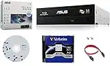 Asus 16X BW-16D1HT Internal Blu-ray Burner Drive Bundle with 1 Pack M-DISC BD, Cable Accessories and Mounting Screws (Supports BDXL and M-Disc, Retail Box)