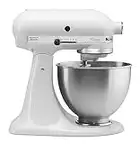 KitchenAid K45SSWH Classic 4.5-Quart Bowl Stand Mixer, White