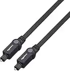 Amazon Basics Digital Optical Audio Toslink Cable, 1 m / 3.3 Feet, Black