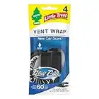 LITTLE TREES Car Air Freshener | Vent Wrap Provides Long-Lasting Scent, Slip on Vent Blade |New Car Scent, 4 Packs (4 Count)