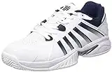 K-Swiss Herren Receiver V Tennisschuh, White/Peacoat/Silver, 44 EU Schmal