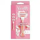 Gillette Venus ComfortGlide Spa Breeze Maquinilla de Afeitar Mujer + 3 Cuchillas de Recambio (el embalaje puede variar)