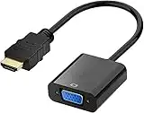 wtyixs HDMI to VGA, 1080P Compatible HDMI to VGA Adapter for Computer, Laptop, PC, Monitor, HDTV, Digital to Analog Converter Cable for Xbox 360, PS3, TV Box (BLACK/10CM)