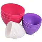 12 Pcs Silicone Bowls, Reusable Mask Bowls, Silicone Pinch Bowls for Sauce, Appetizer, Snacks, DIY Crafts, Facial Mask