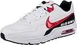 Nike Men's AIR MAX LTD 3 Lowtop Sneakers, White/University Red/Black, 10.5