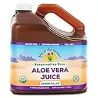 Lily of the Desert Aloe Vera Juice, Preservative Free - Inner Fillet Aloe Vera Drink, Organic Aloe Juice with Natural Vitamins, Digestive Enzymes for Gut Health, Stomach Relief, Wellness, Glowing Skin, 128 Fl Oz