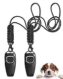 TODREMOU Hundepfeife Rütter Rückruf-Hundepfeifen Hochfrequenz Hunde Pfeifen Pfeife Hund Hundepfeiffe Pfeife Klicker Hundeklicker Set Clicker Hundetraining Clickertraining Für Hunde… (schwarz 2 stücke)