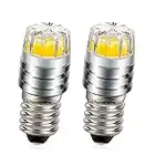 Ruiandsion 2pcs 2W COB 3V E10 LED Upgrade Birne Ersatz für Taschenlampen Taschenlampe Scheinwerfer Scheinwerfer, 4300K Warmweiß