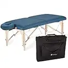 EARTHLITE Portable Massage Table Harmony Reiki – Eco-Friendly Design, Hard Maple, Superior Comfort, Deluxe Adjustable Face Cradle, Heavy-Duty Carry Case (30" x 73"),Agate