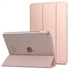 MoKo Funda para iPad Air 2 - Ultra Slim Función de Soporte Protectora Plegable Smart Cover Trasera Transparente Durable para Apple iPad Air 2 (iPad 6) 9.7 Pulgadas, Oro Rosa (Auto Sueño/Estela)