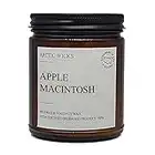 Apple Macintosh | Arctic Wicks Handmade Scented Coconut Beeswax Candles | Natural Coconut Beeswax 9oz Amber Jar | Farmhouse Candles High-Quality Wax Non-Toxic Clean Burn 100% USDA Certified Biobased