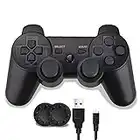 Controller PS3, controller wireless PS3, doppio shock Gamepad per Playstation 3, controller Sixaxis con cavo di ricarica e manopole Thump