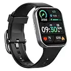 Smartwatch Uomo Donna, Orologio Fitness Tracker 1,69'' Full Touch Schermo, Smart Watch Impermeabile IP68 Activity Tracker con Cardiofrequenzimetro Sonno Monitoraggio Contapassi per Android iOS, Nero