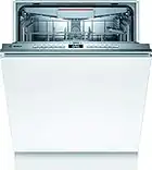 Bosch Hausgeräte SMV4HVX31E Serie 4 Smarter Geschirrspüler vollintegriert, 60 cm breit,Besteckschublade, Extra Trocknen auf Knopfdruck, Rackmatic höhenverstellbarer Oberkorb, Einbau, Kunststoff, Weiß