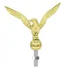 NQ Gold Flag Pole Eagle Finial Topper Ornament, Aluminum Alloy Eagle Finial for 20'/25'/30' Telescopic/Sectional In ground Flagpole (Gold, 6.5'')