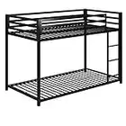 DHP Miles Metal Bunk Bed, Black, Twin over Twin