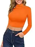MSBASIC Velma Costume Turtleneck 90S Crop Tops for Women Orange XL
