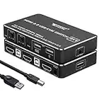 2x1 Conmutador KVM HDMI - Tendak HDMI 2.0 KVM Switch USB 2 Puertos PC Conmutador KVM Teclado Ratón Conmutador Box Soporta 4K@60Hz HDCP 2.2 para Ordenador PC PS5 Xbox HDTV