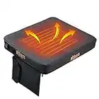 MYDAYS Portable Heated Seat Cushion, Memory Foam Heating Seat Pad for Outdoor Stadium Bleacher Camping, Power Bank Not Included（Black）