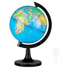 Fun Lites 14CM World Globe for Kids Learning, Educational Rotating World Map Globes Mini Size Decorative Earth Children Globe for Classroom Geography Teaching, Desk & Office Decoration