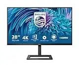 Philips 288E2UAE - 28 Inch 4K UHD Monitor, 60Hz, 4ms, IPS, Speakers, Height Adjust, USB Hub (3840 x 2160, 300 cd/m², HDMI / DP / USB 3.2)