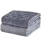 Weighted Blanket 35lbs for Adults and Couples (88"x104", King Size) - Cooling Weighted Blankets Quiet Heavy Blankets for All Season Better Sleeping, Dark Grey - Free Duvet Cover Included