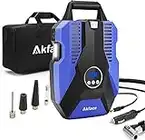 akface Compressore Portatile per Auto, 12V 150PSI Gonfiato Rapida Pompa Pressione, Gonfiatore Digitale con Auto Stop Preset Pressure LED Light Schermo LCD (Blu)