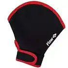 Flow Swimming Resistance Gloves - Webbed Gloves for Water Aerobics, Aquatic Fitness, and Swim Training (Black/Red, Small)