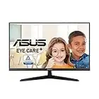 ASUS VY279HE 27” Eye Care Monitor, 1080P Full HD, 75Hz, IPS, 1ms, Adaptive-Sync/FreeSync, Eye Care Plus, Color Augmentation, Antibacterial Surface, HDMI VGA, Frameless, VESA Wall Mountable , BLACK