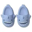 Puimentiua Cloud Shark Slides,Damen Hai Slippers, Herren Lustig Hausschuhe,Kinder Haifisch Schlappen, Sommer Cozy Badelatschen Pantoffeln | A- Blau,33-34 EU