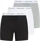 Calvin Klein Herren 3er Pack Boxer Briefs Baumwolle mit Stretch, Mehrfarbig (Black/White/Grey Heather), M