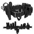 Kyrio Modular Equipment System Tactical Waist Belt with Pouches Tactical Duty Belt with Components Holster for Law Enforcement Guard Security Hunting (10 Pack, Black)