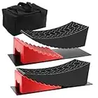 RVGIVE Camper Leveler 2 Pack, RV Leveling System for Travel Trailer Up to 35,000 lbs, with 2 Levelers, 2 Chocks, 2 Mats, Carrying Bag, Faster & Easier Camper Leveling Than RV Leveling Blocks