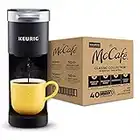 Keurig K-Mini Coffee Maker, Single Serve K-Cup Pod Coffee Brewer, Black with McCafe Classic Collection Variety Pack K-Cup Coffee Pods, 40 Count