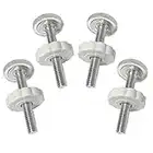 YMWALK 4 piezas de puertas de presión para bebés, varillas de husillo roscadas M10 (10 mm),tornillos de accesorios para puertas de paso para puertas de seguridad para bebés y mascotas (blanco)