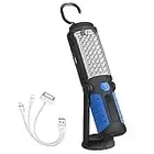 SunTop LED Arbeitsleuchte Mit Magnet Aufladbar Taschenlampe Werkstattlampe Portable Handlampe Campinglampe für Auto Reparatur, Werkstatt, Garage, Camping, Notbeleuchtung (Blau)