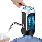 TECHVIDA Water Bottle Dispenser, 5 Gallon Water Pump, Water Dispenser Refillable Drinking Water Bottle, Cordless Electric Drinking Water Pump, Fast Pumping Gallon Bottle Water Pump Dispenser Switch