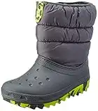 Crocs Mixte enfant Classic Neo Puff Boot K Botte de neige, Gris Ardoise, 30/31 EU