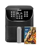 COSORI Pro Gen 2 Air Fryer 5.8QT, Upgraded Version with Stable Performance & Sleek New Look, 13 One Touch Functions, 100 Paper & 1100 Online Recipes, Dishwasher-Safe Detachable Square Basket, Black