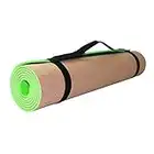 Tappetino da yoga in sughero per la casa, antiscivolo, tappetino per fitness, in TPE con tracolla, per esercizi di yoga e altri sport, attrezzature sportive per l'esercizio (verde, 183 x 61 x 0,4 cm)