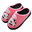 Winter Pantoffeln Damen Herren Warme Plüsch Hausschuhe Mädchen Jungen Home Rutschfeste Cartoon Panda Slippers Pink 39/40 EU = 40/41 CN(270)