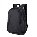 WAWJ Sac à Dos pour Ordinateur Portable 15.6 Sac à Dos d'affaires Noir Cadeau Idée pour Femmes Hommes Loisirs/Affaire/Collège (Noir)