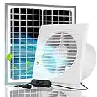 Sun Energise Solarbetriebener Ventilator Pro, 20 W Solarpanel + 20 cm Hochgeschwindigkeits-Abluftventilator mit Rückstauventil, Wandhalterung Belüftung & Kühlventil für Gewächshaus, Garage, Dachboden