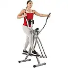 Sunny Health & Fitness SF-E902 Air Walk Trainer Elliptical Machine Glider w/LCD Monitor, 220 LB Max Weight and 76.2 CM Stride