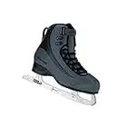 Riedell Skates - Soar Youth Ice Skates - Recreational Soft Beginner Figure Ice Skates | Onyx | Size 2 JR