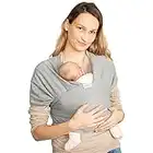 Baby Sling | Baby Wrap Carrier | Newborn to 35 lbs Infant with 3 Carrying Positions | 95% Cotton 5% Spandex - Dark Grey